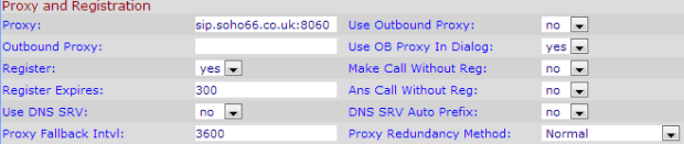Cisco Proxy Settings