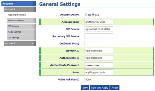 GXP Settings new